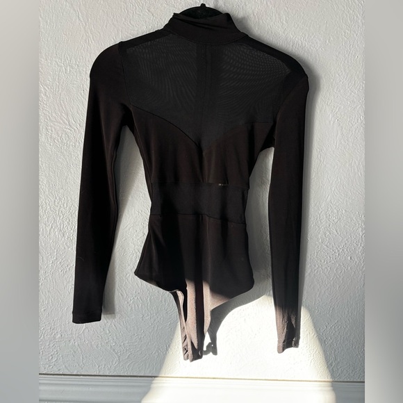 Nookie | sheer | panel | long sleeve | zip back | black | bodysuit | xs - Picture 1 of 13